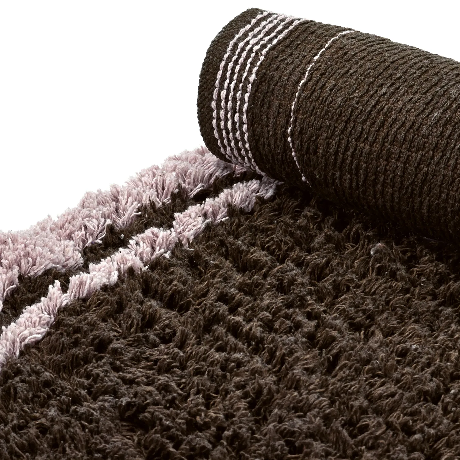 Pyöreät matot - Lana Natural Cotton Shaggy (ruskea)