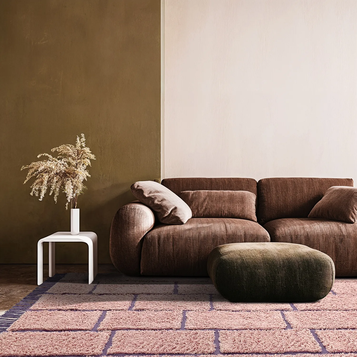 Ryijymatot - Lindley Natural Cotton Shaggy (pinkki/violetti)