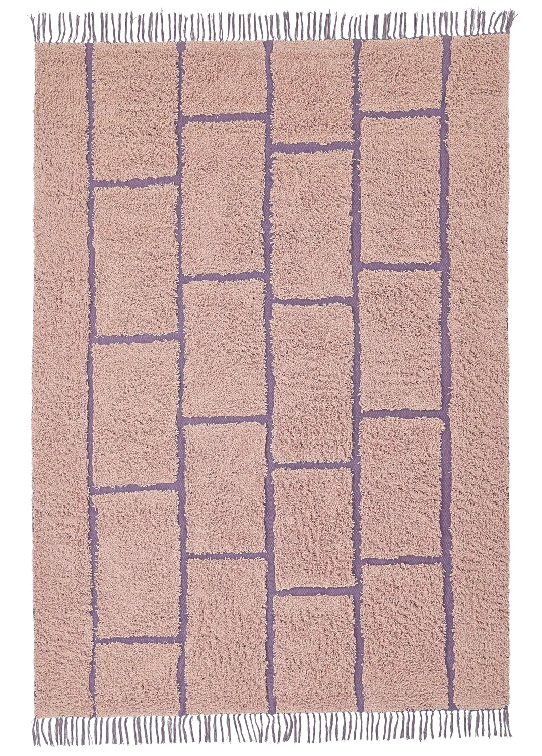 Ryijymatot - Lindley Natural Cotton Shaggy (pinkki/violetti)