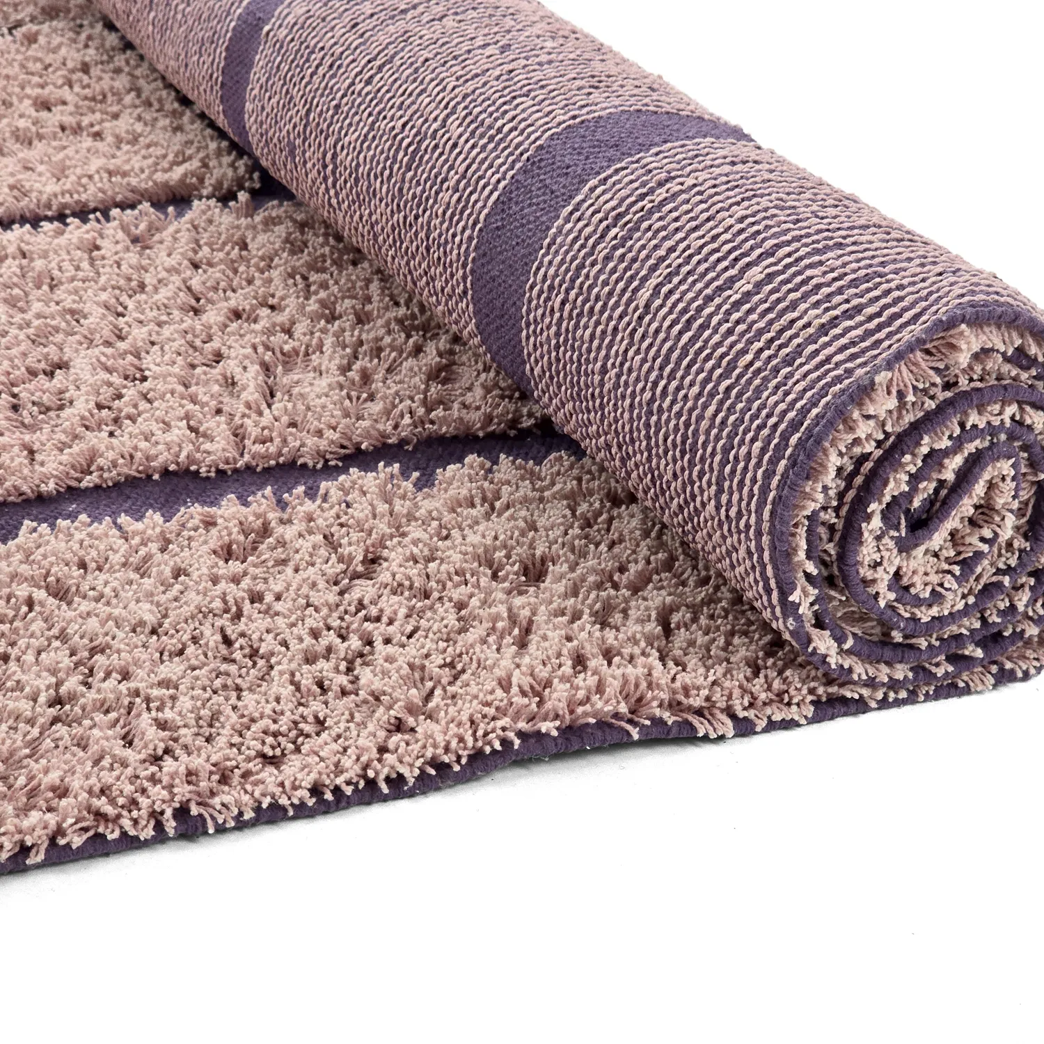 Ryijymatot - Lindley Natural Cotton Shaggy (pinkki/violetti)