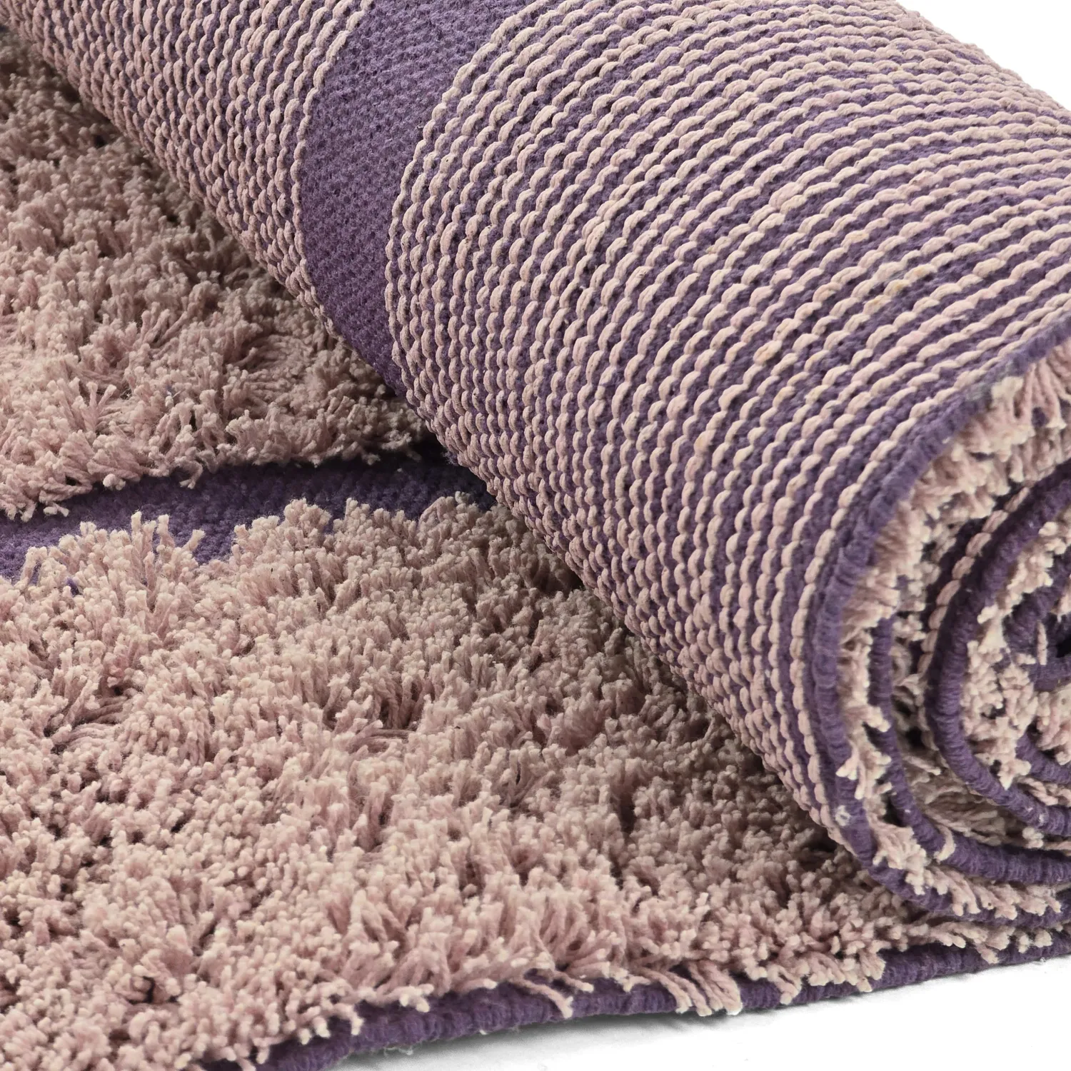 Ryijymatot - Lindley Natural Cotton Shaggy (pinkki/violetti)