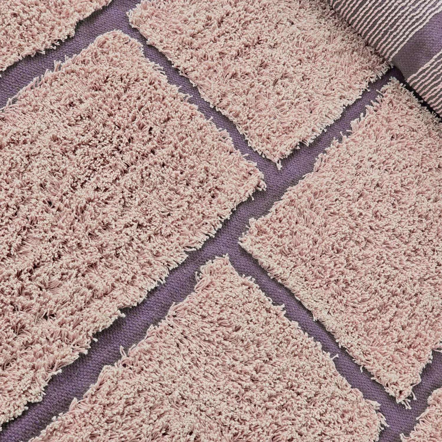Ryijymatot - Lindley Natural Cotton Shaggy (pinkki/violetti)