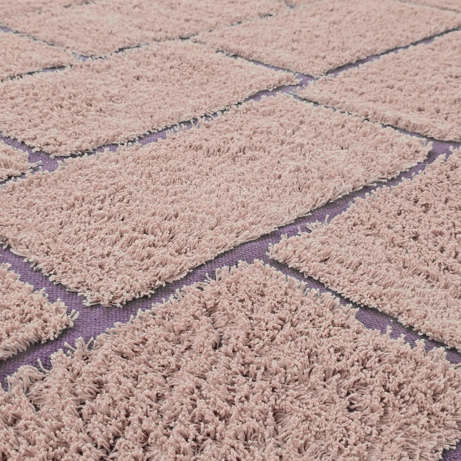 Ryijymatot - Lindley Natural Cotton Shaggy (pinkki/violetti)