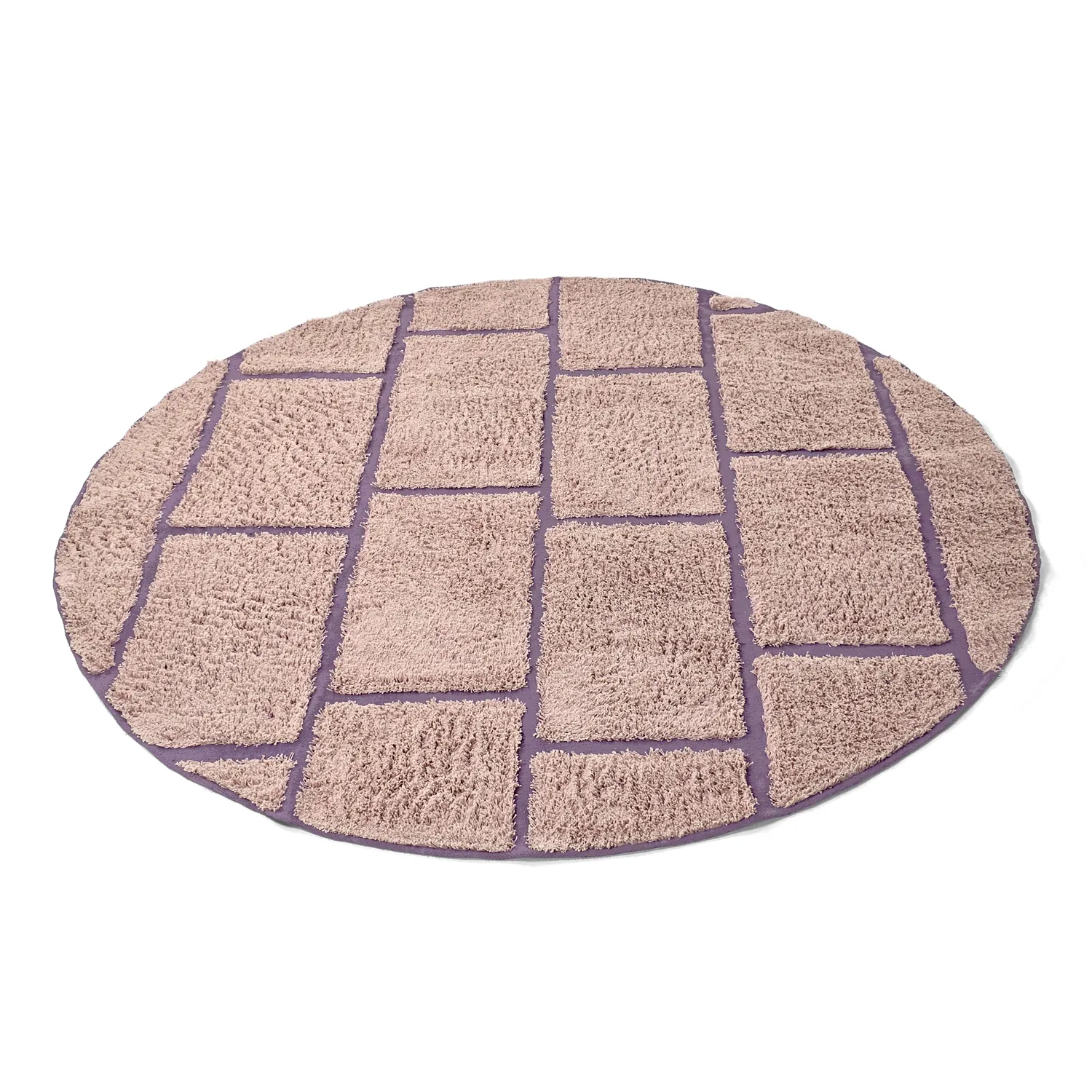 Pyöreä matot - Lindley Natural Cotton Shaggy (pinkki/violetti)