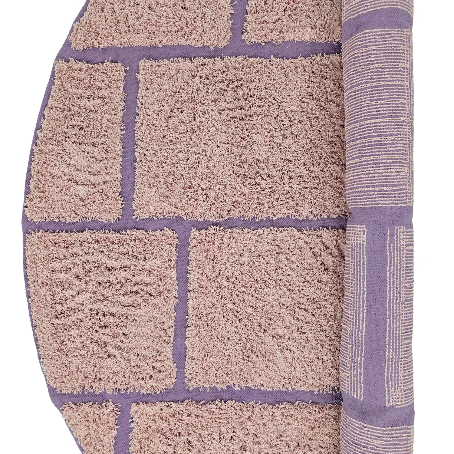 Pyöreä matot - Lindley Natural Cotton Shaggy (pinkki/violetti)