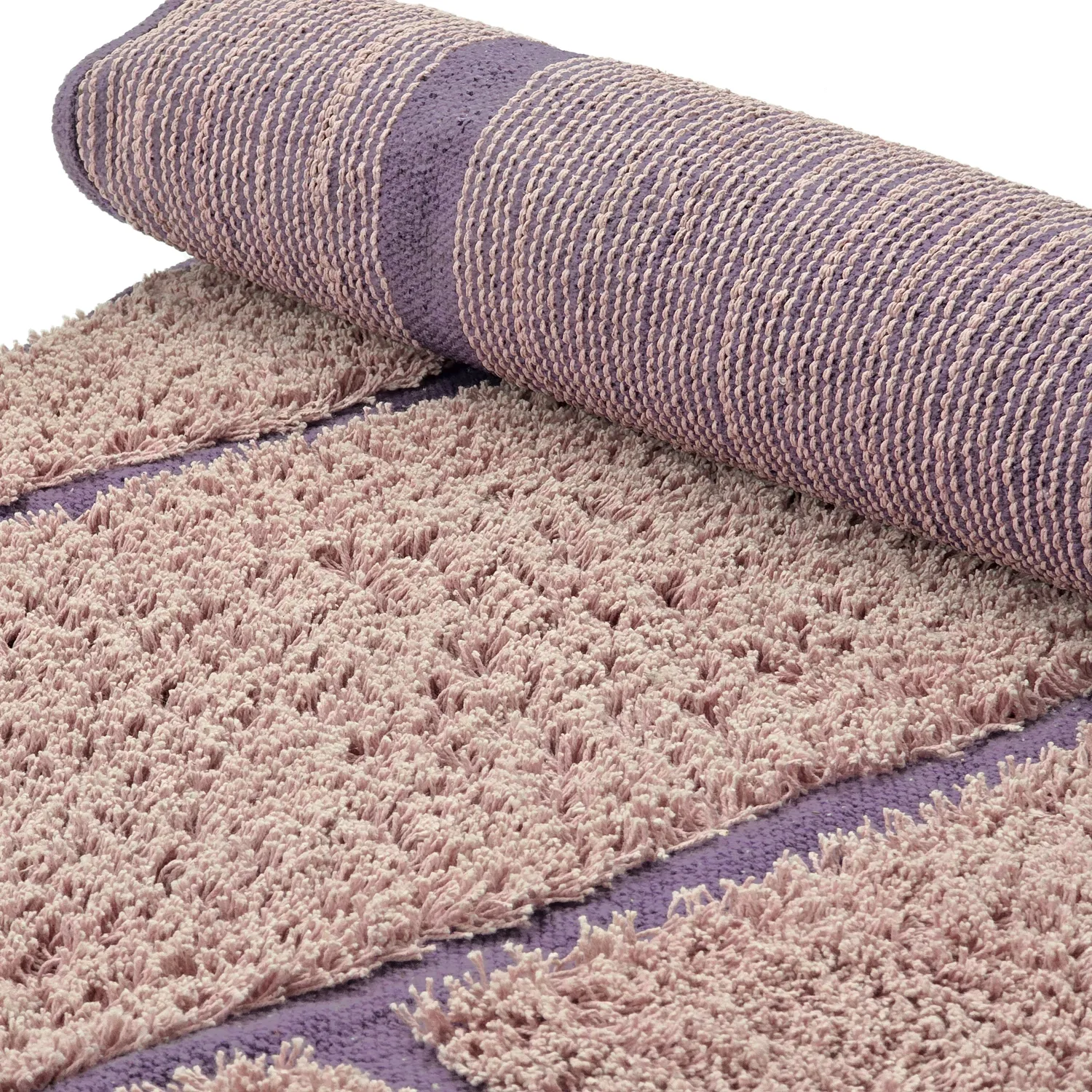 Pyöreä matot - Lindley Natural Cotton Shaggy (pinkki/violetti)