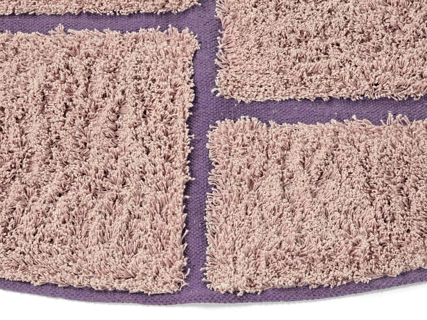 Pyöreä matot - Lindley Natural Cotton Shaggy (pinkki/violetti)