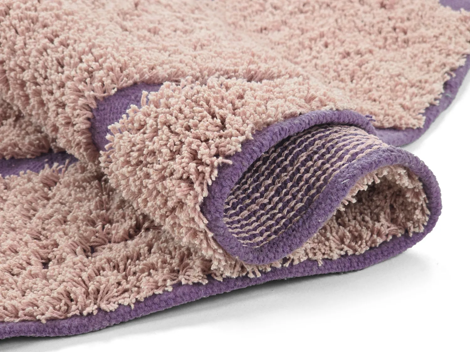 Pyöreä matot - Lindley Natural Cotton Shaggy (pinkki/violetti)