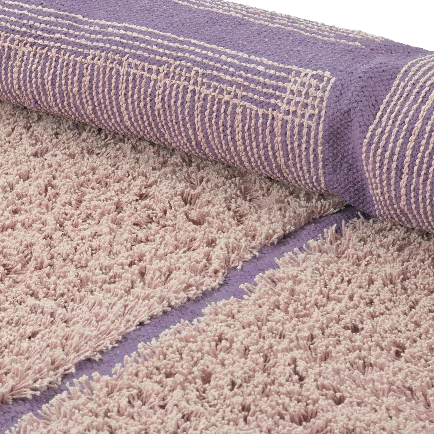 Pyöreä matot - Lindley Natural Cotton Shaggy (pinkki/violetti)