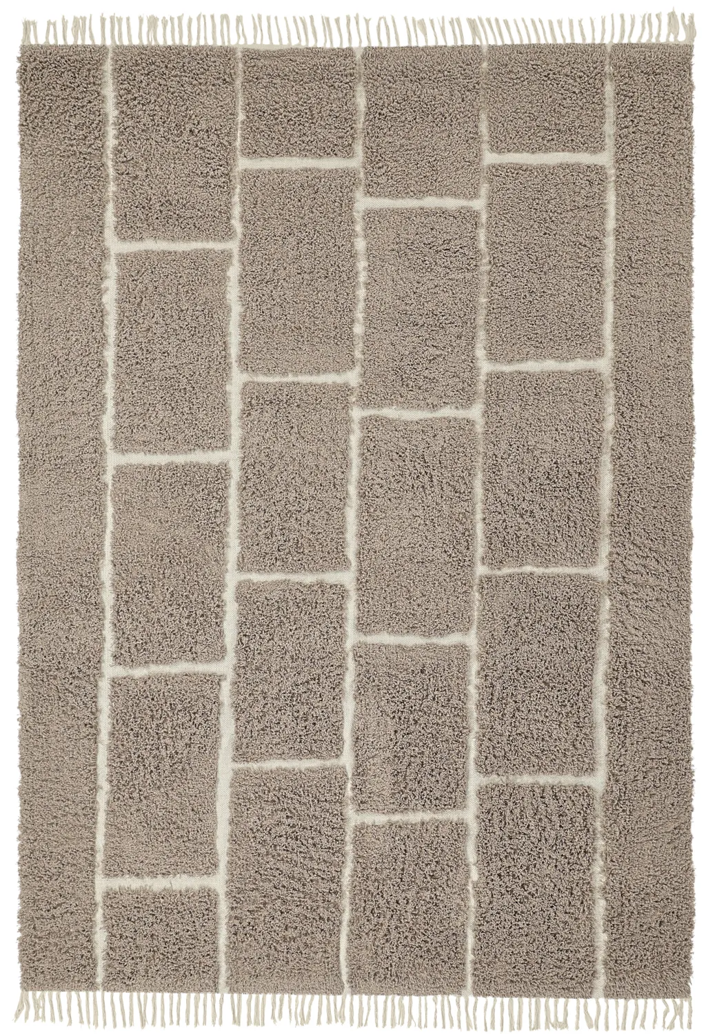 Ryijymatot - Lindley Natural Cotton Shaggy (taupe/harmaa)