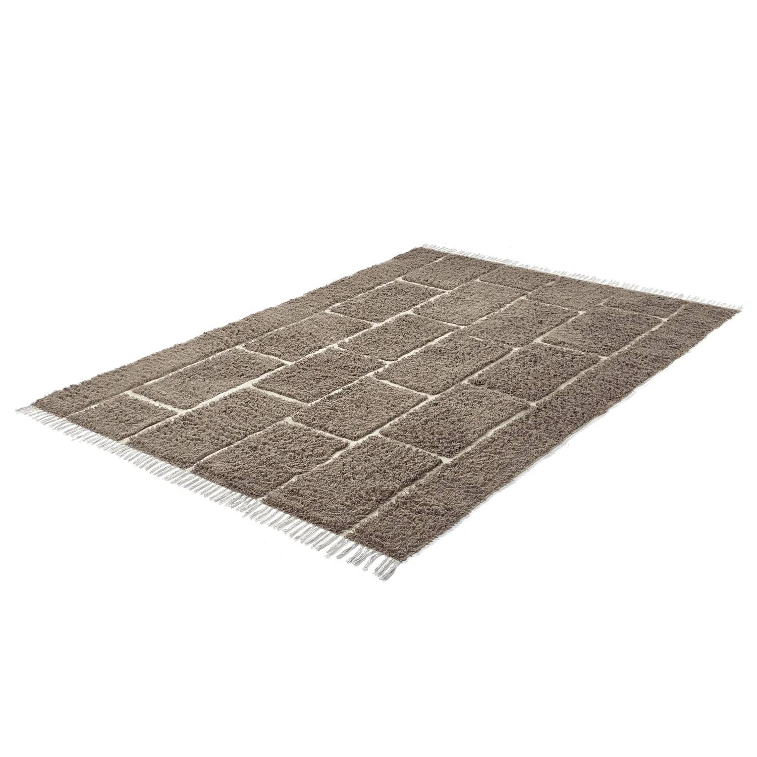 Ryijymatot - Lindley Natural Cotton Shaggy (taupe/harmaa)