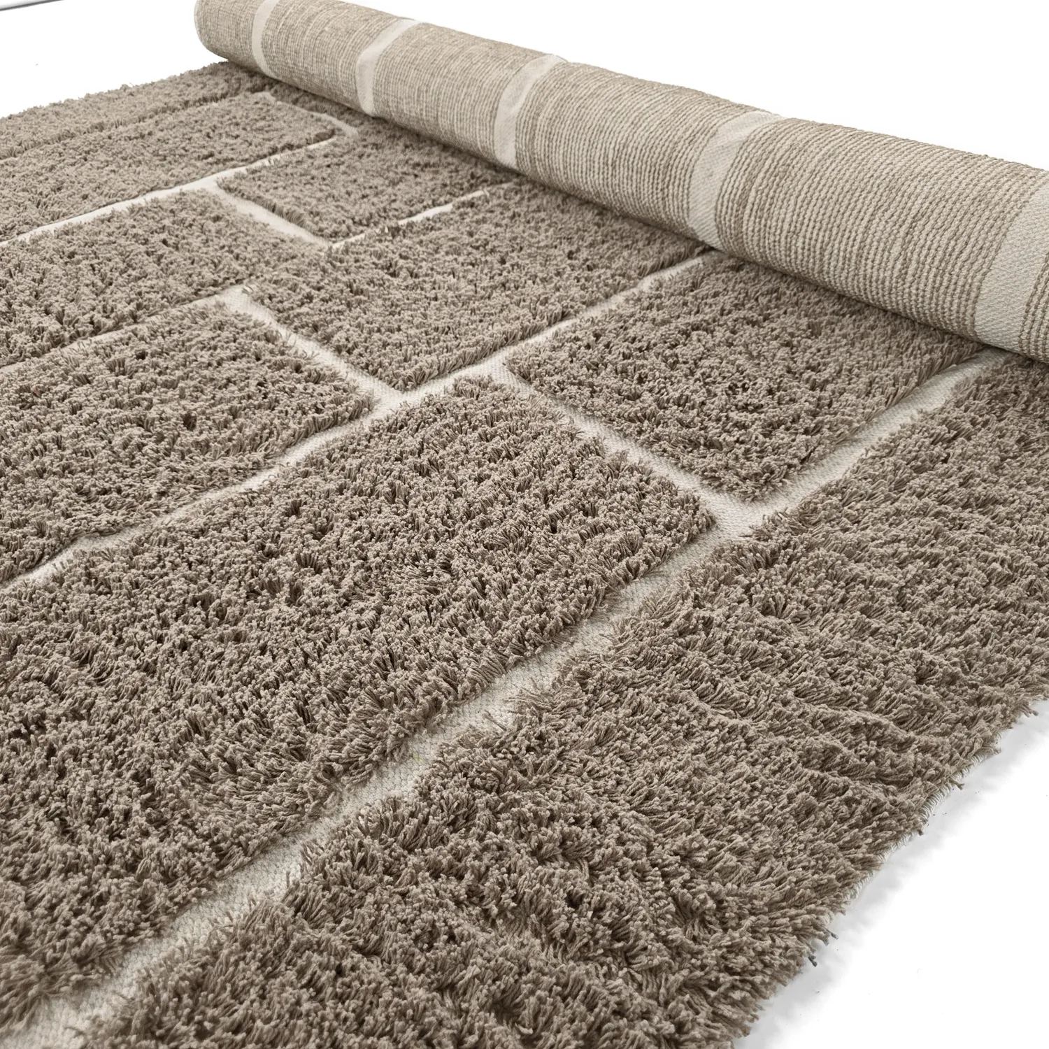 Ryijymatot - Lindley Natural Cotton Shaggy (taupe/harmaa)