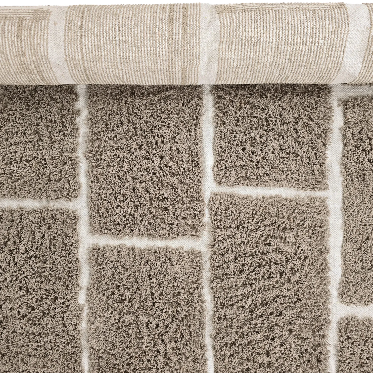 Ryijymatot - Lindley Natural Cotton Shaggy (taupe/harmaa)