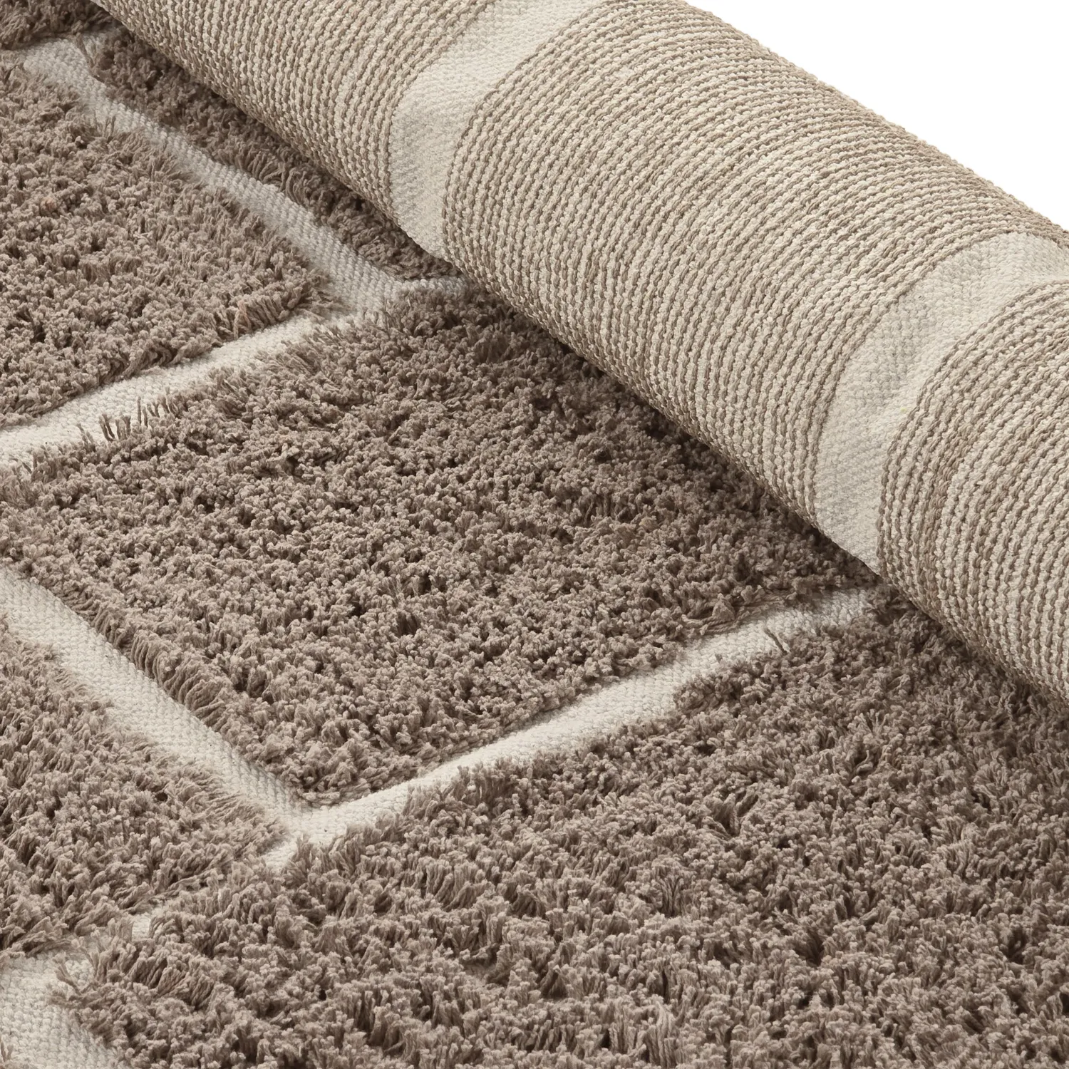 Ryijymatot - Lindley Natural Cotton Shaggy (taupe/harmaa)