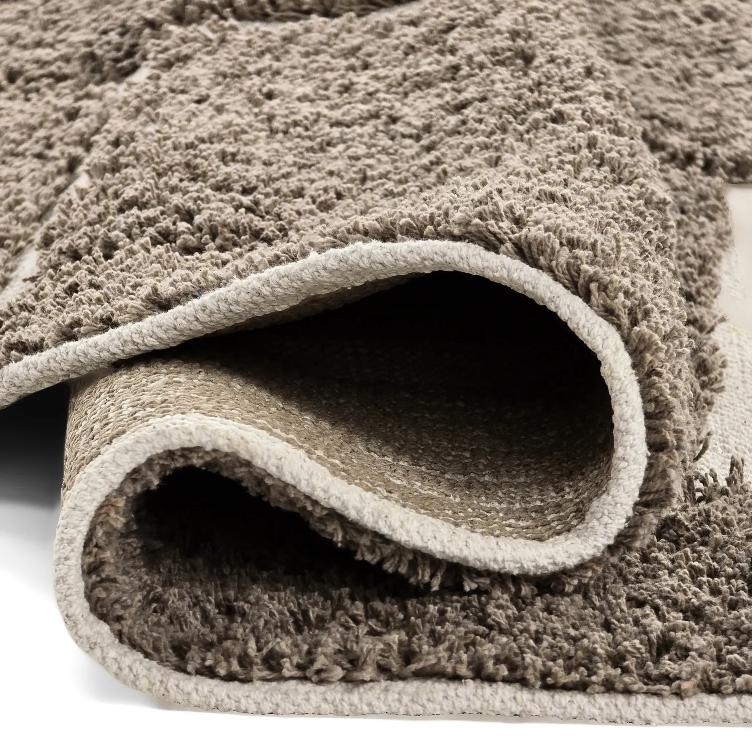 Pyöreä matot - Lindley Natural Cotton Shaggy (taupe/harmaa)