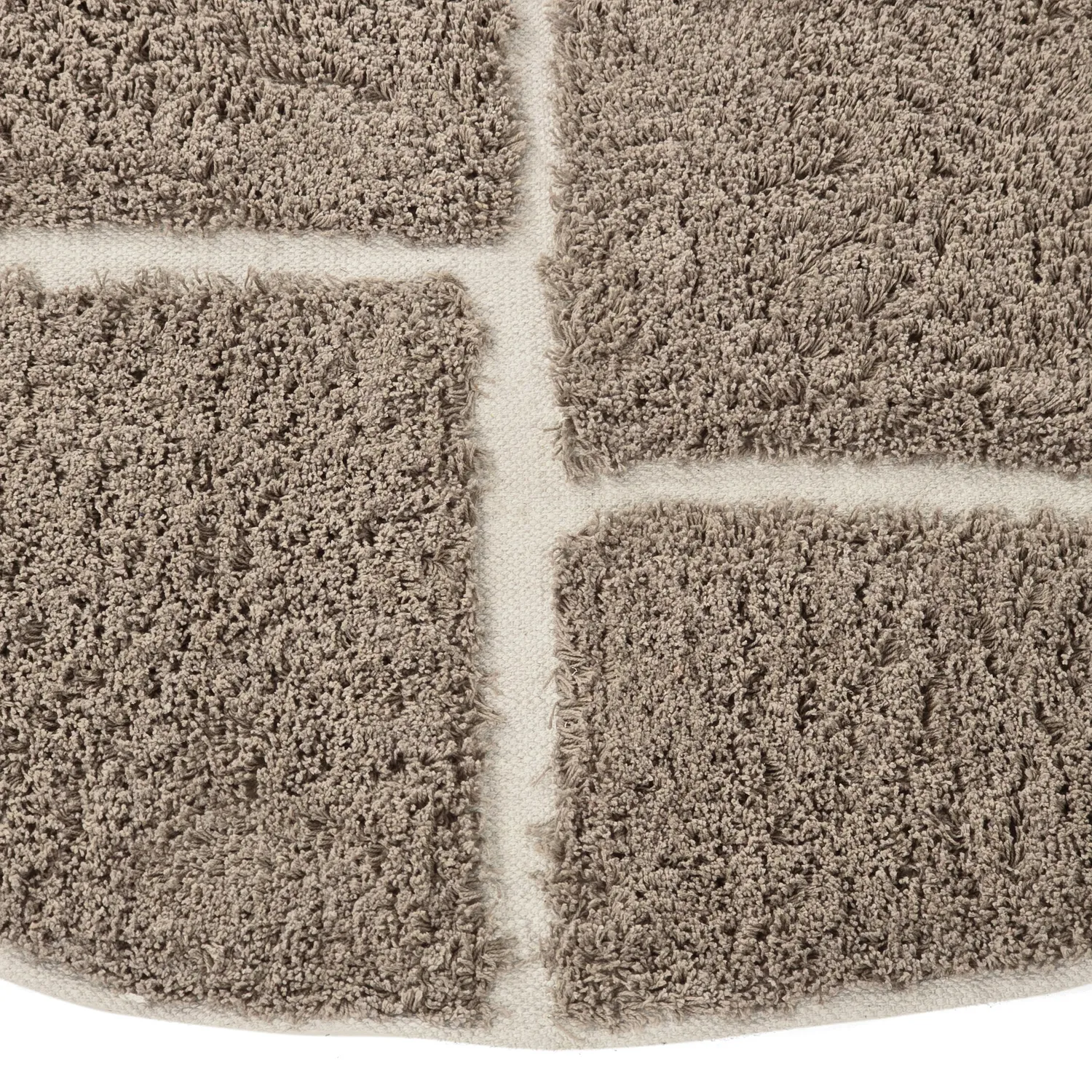 Pyöreä matot - Lindley Natural Cotton Shaggy (taupe/harmaa)