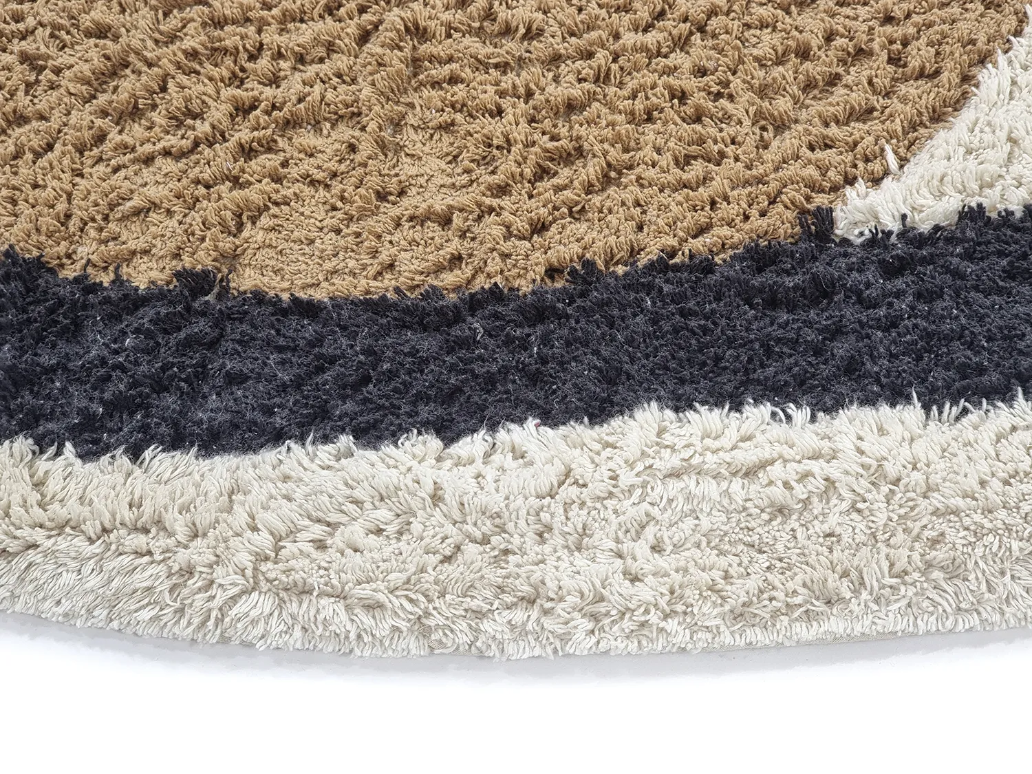 Pyöreä matot - Mantona Natural Cotton Shaggy (multi)
