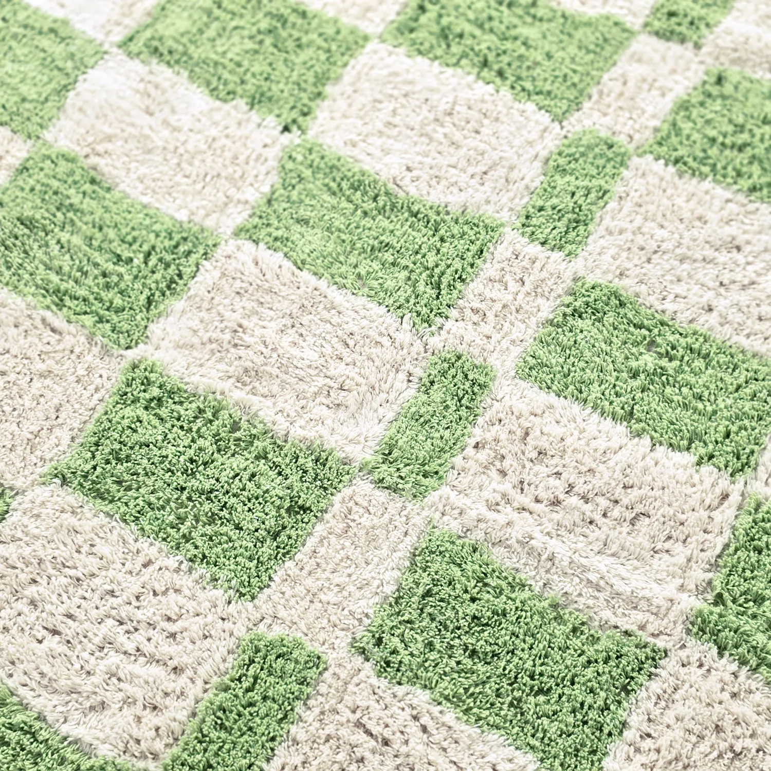 Pyöreät matot - Maranello Natural Cotton Shaggy (vihreä)