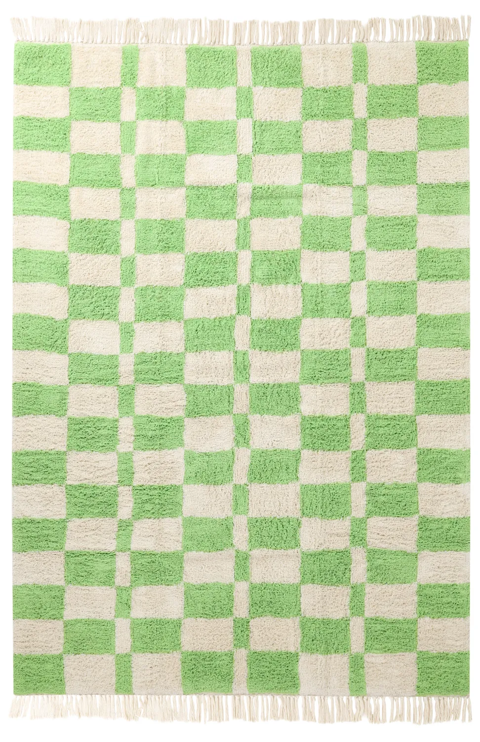 Ryijymatot - Maranello Natural Cotton Shaggy (vihreä)