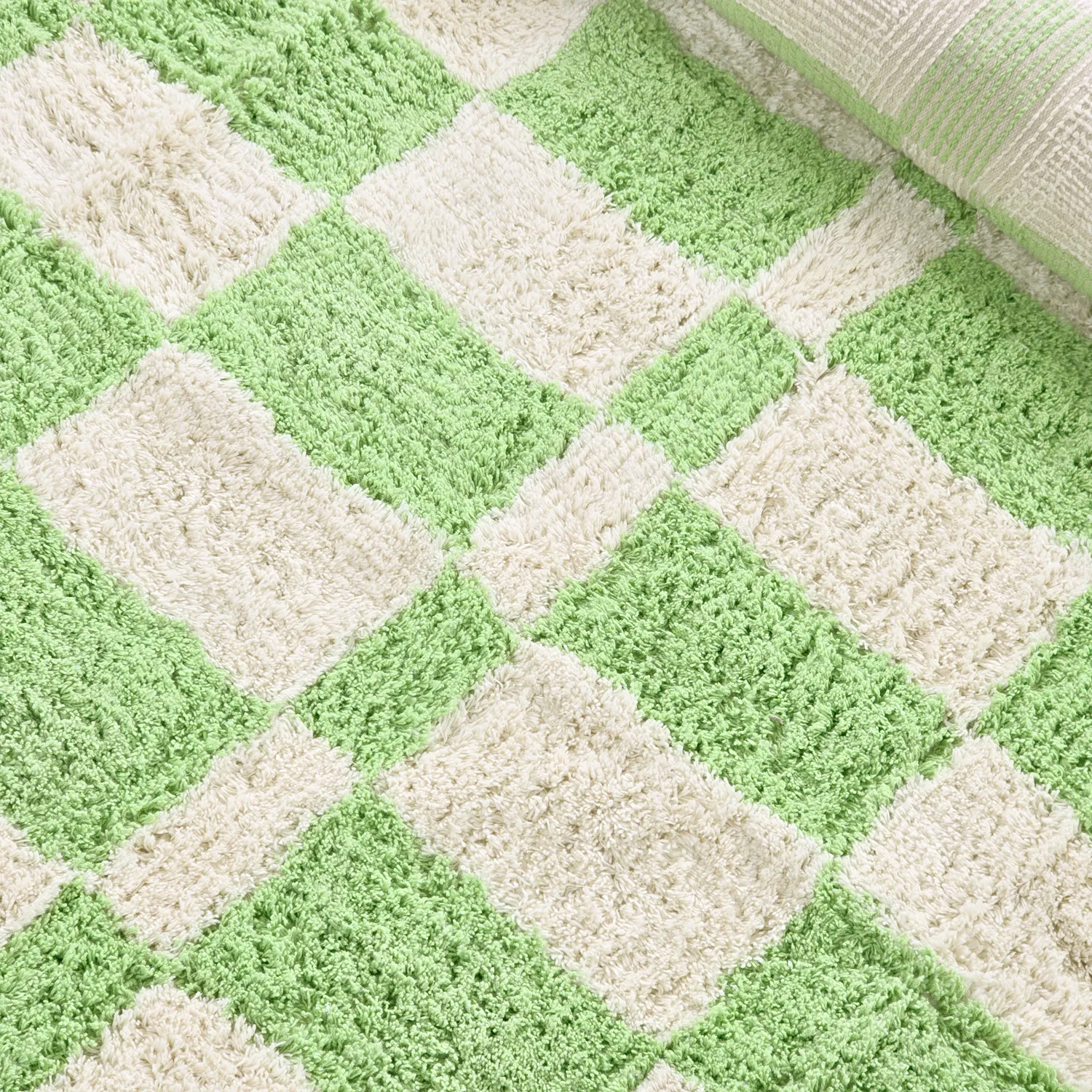 Ryijymatot - Maranello Natural Cotton Shaggy (vihreä)