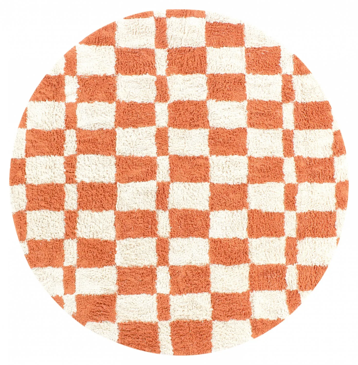 Pyöreä matot - Maranello Natural Cotton Shaggy (oranssi)
