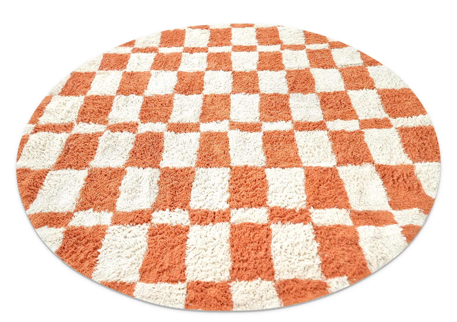 Pyöreä matot - Maranello Natural Cotton Shaggy (oranssi)