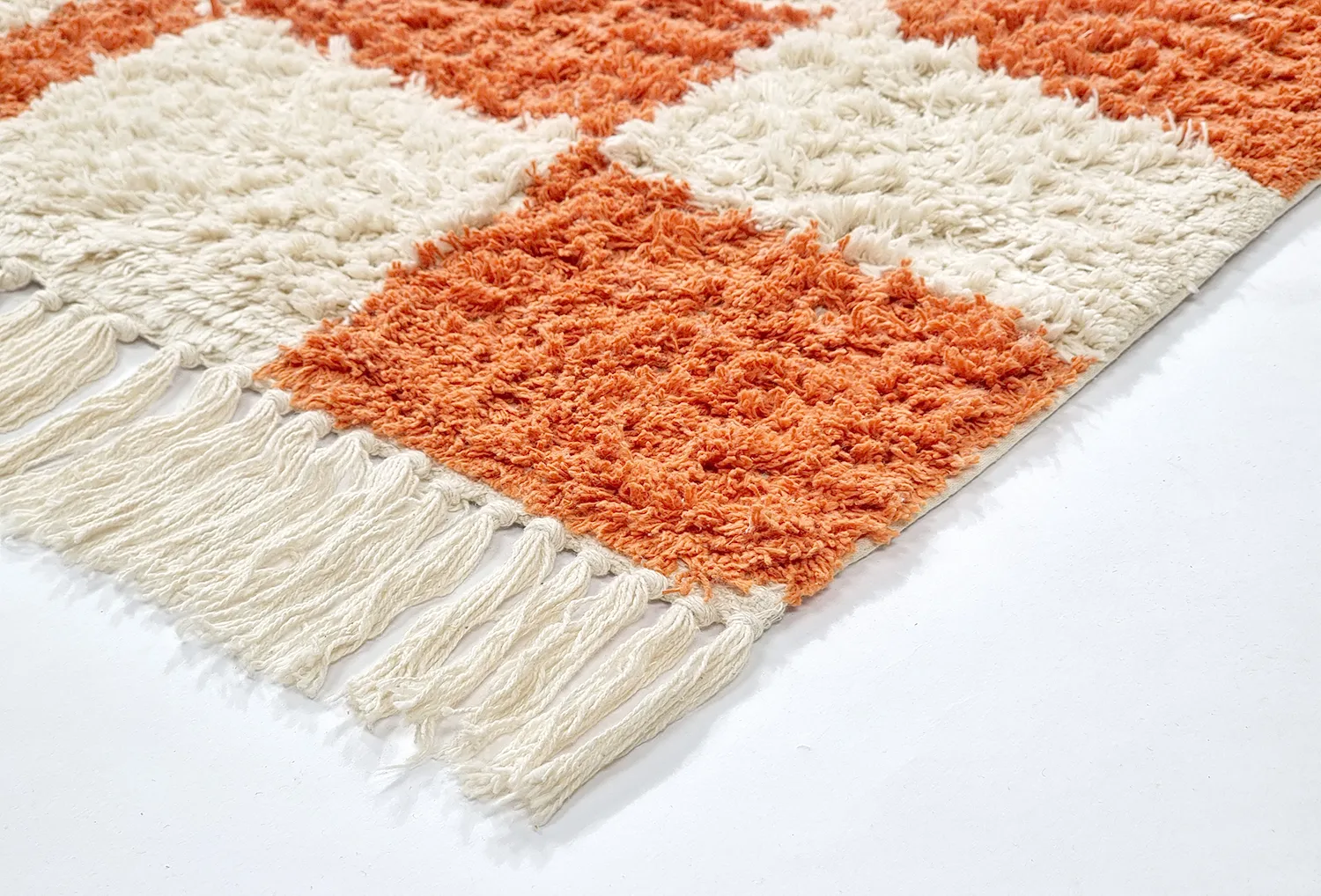 Ryijymatot - Maranello Natural Cotton Shaggy (oranssi)