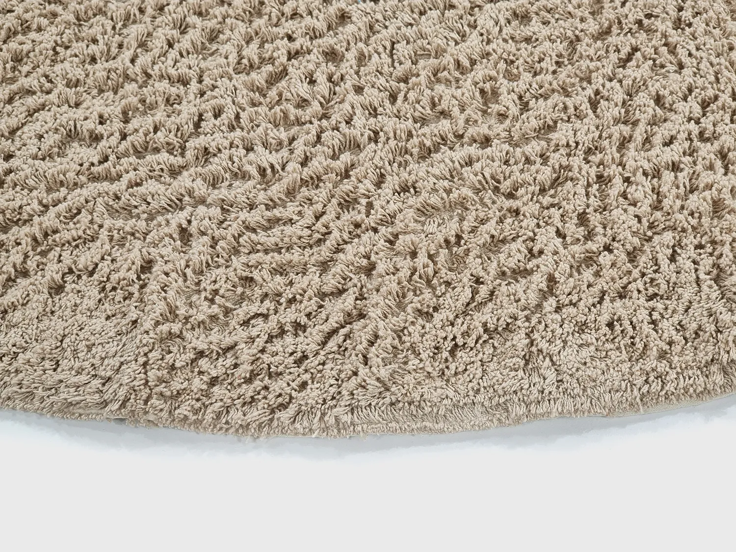 Pyöreä matot - Mareto Natural Cotton Shaggy (ruskea)