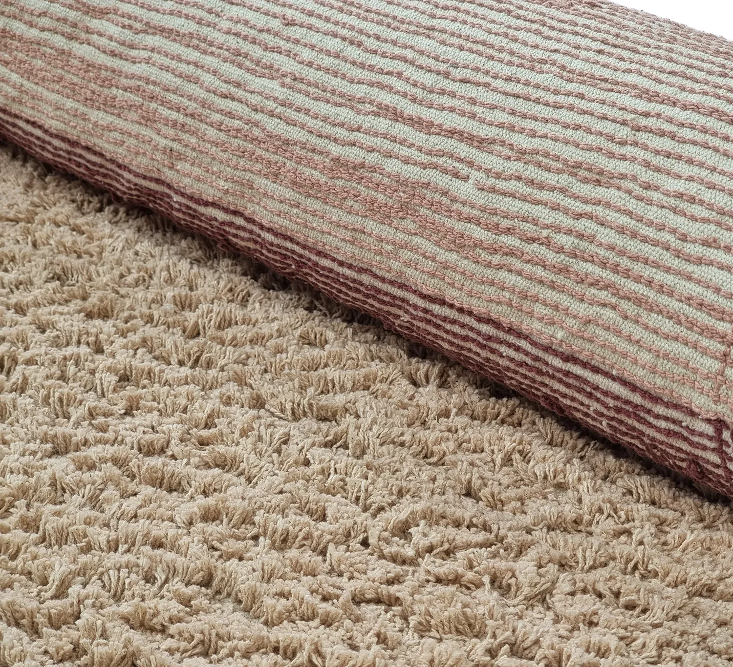Pyöreä matot - Mareto Natural Cotton Shaggy (ruskea)