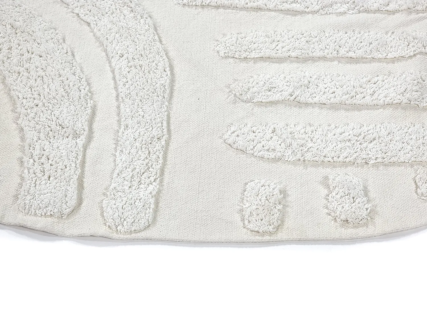 Pyöreä matot - Margo Natural Cotton Shaggy (offwhite)