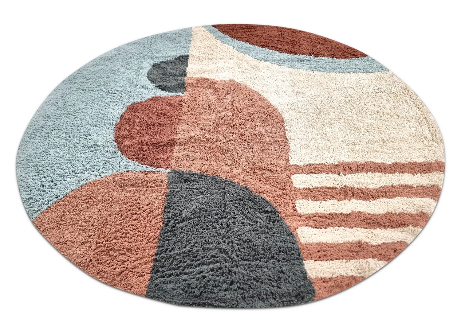 Pyöreä matot - Osmery Natural Cotton Shaggy (multi)