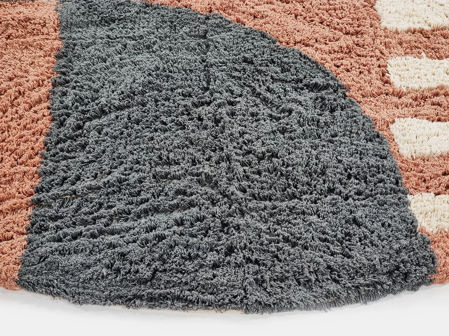 Pyöreä matot - Osmery Natural Cotton Shaggy (multi)