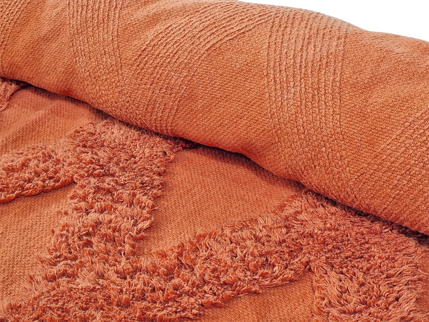 Ryijymatot - Pamplona Natural Cotton Shaggy (terracotta)