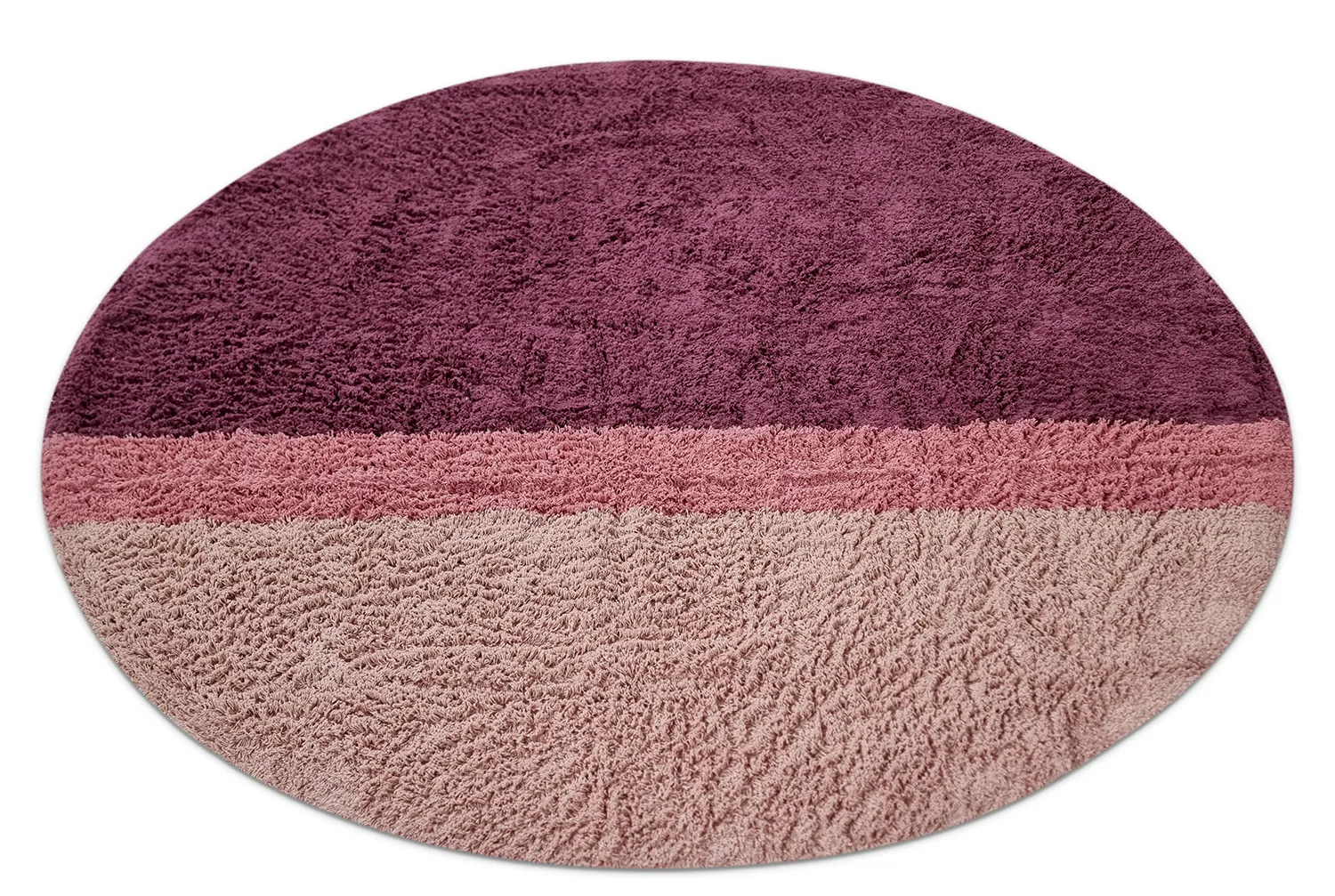 Pyöreä matot - Pione Natural Cotton Shaggy (vaaleanpunainen)