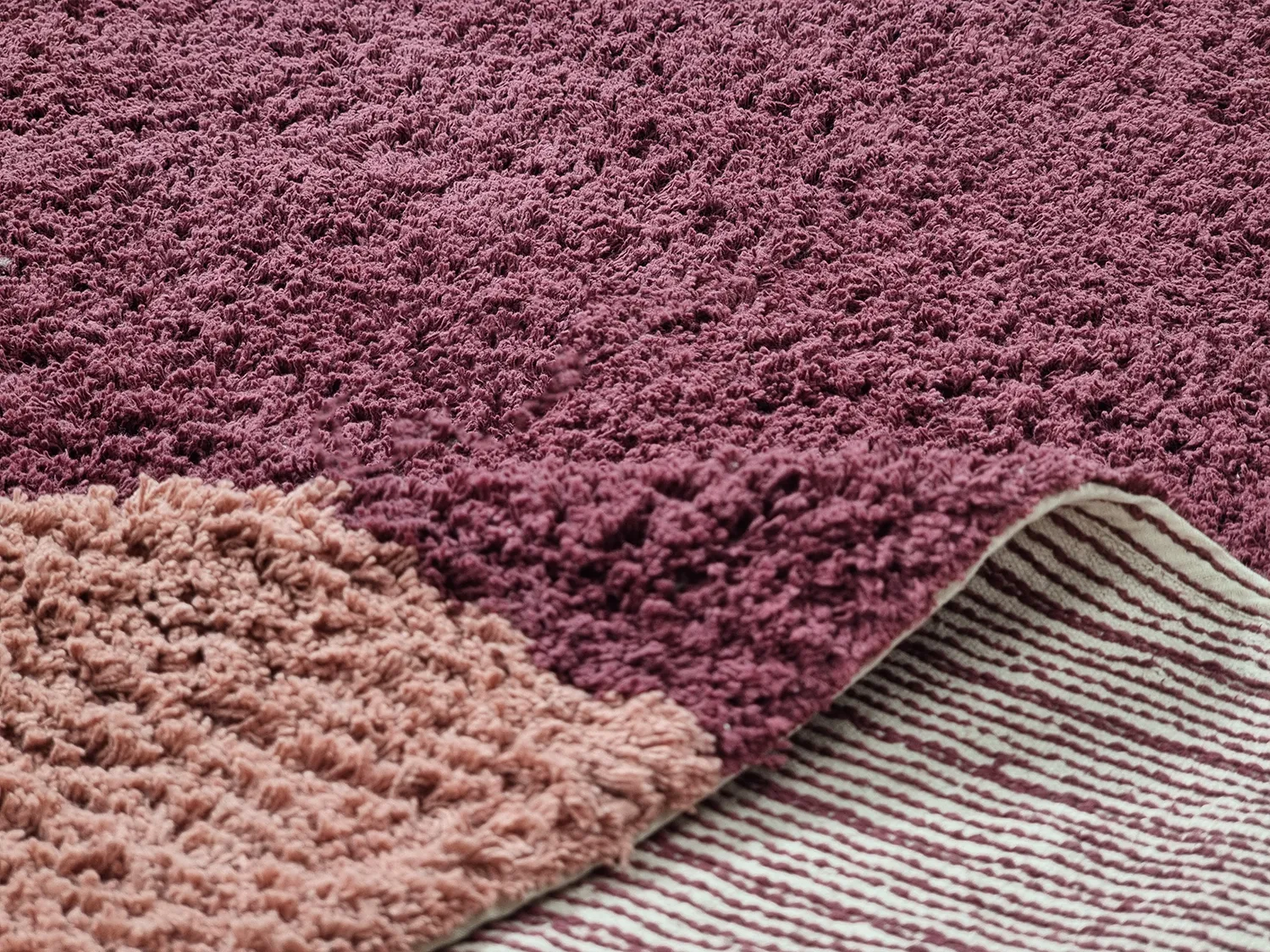 Ryijymatot - Pione Natural Cotton Shaggy (vaaleanpunainen)