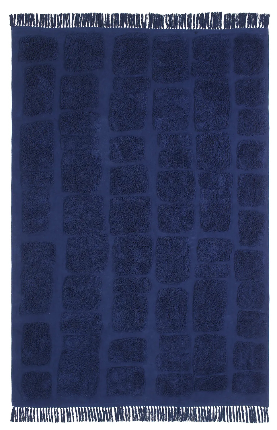 Ryijymatot - Salem Natural Cotton Shaggy (tummansininen)