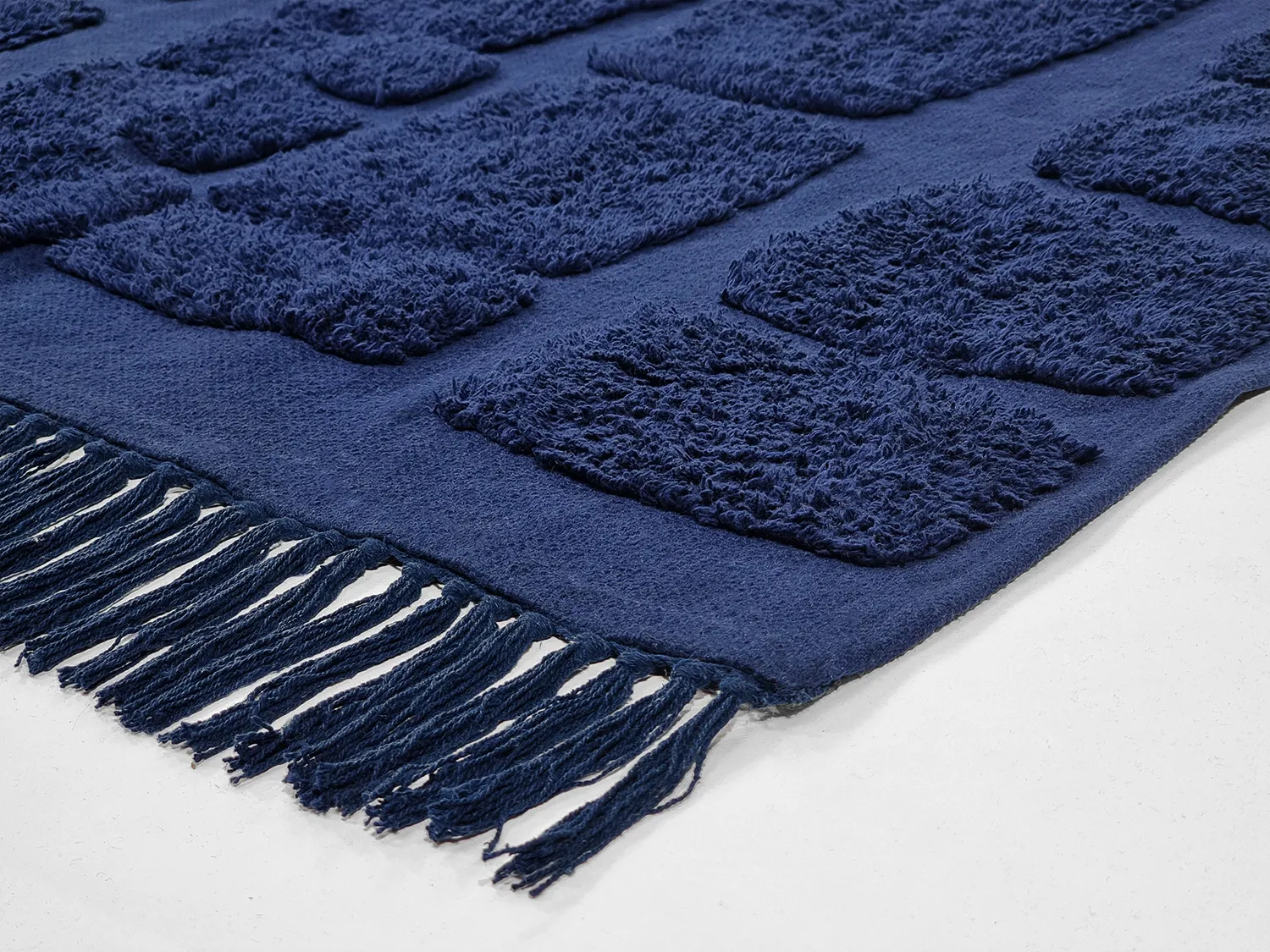 Ryijymatot - Salem Natural Cotton Shaggy (tummansininen)