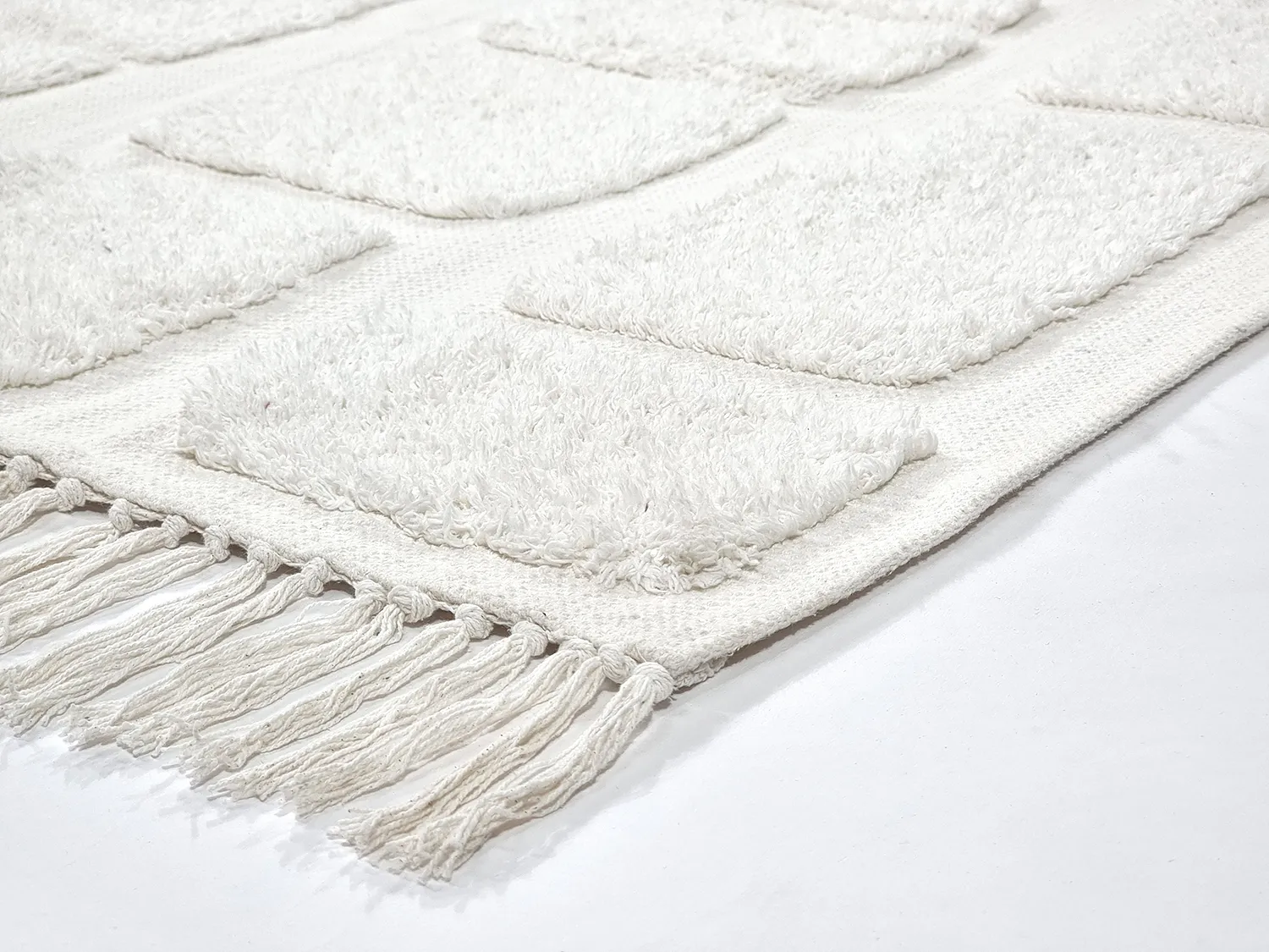 Ryijymatot - Salem Natural Cotton Shaggy (offwhite)
