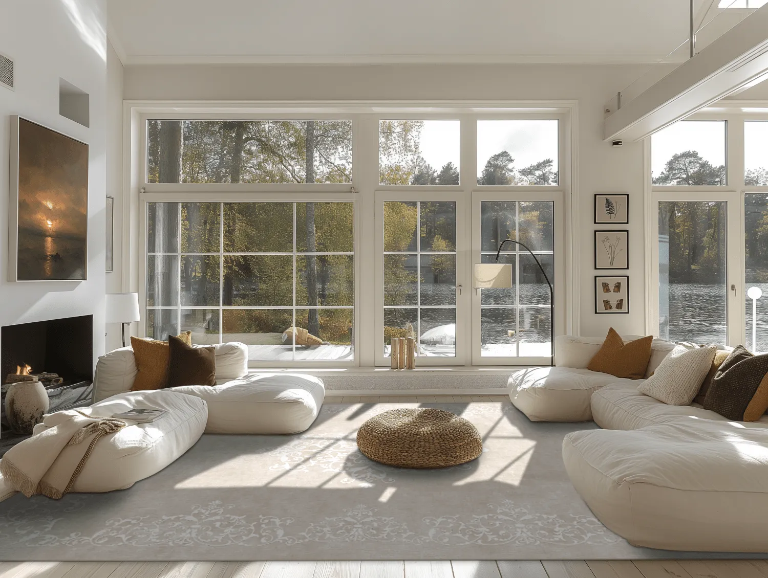 Wilton-matto - Santi (beige/valkoinen)