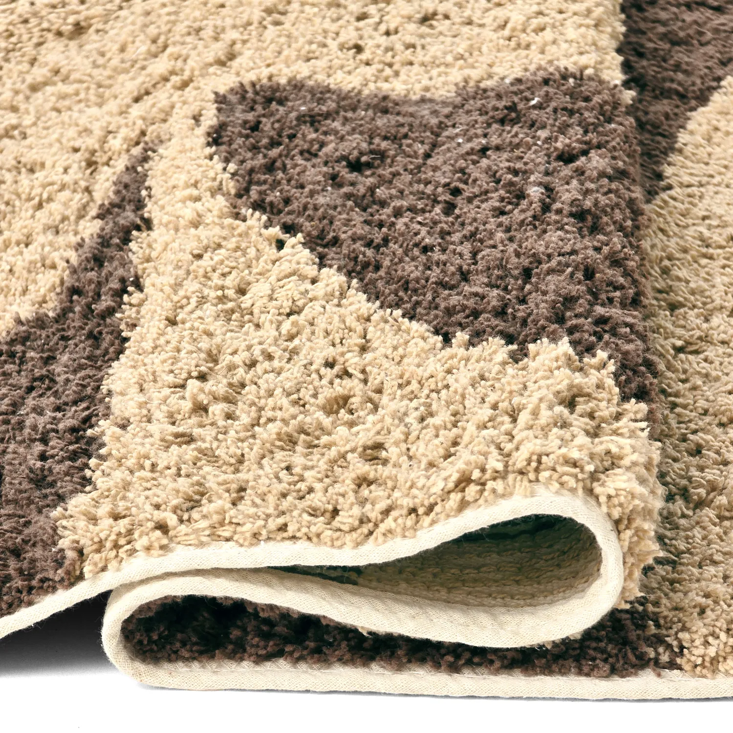 Ryijymatot - Siberia Natural Cotton Shaggy (beige/ruskea)