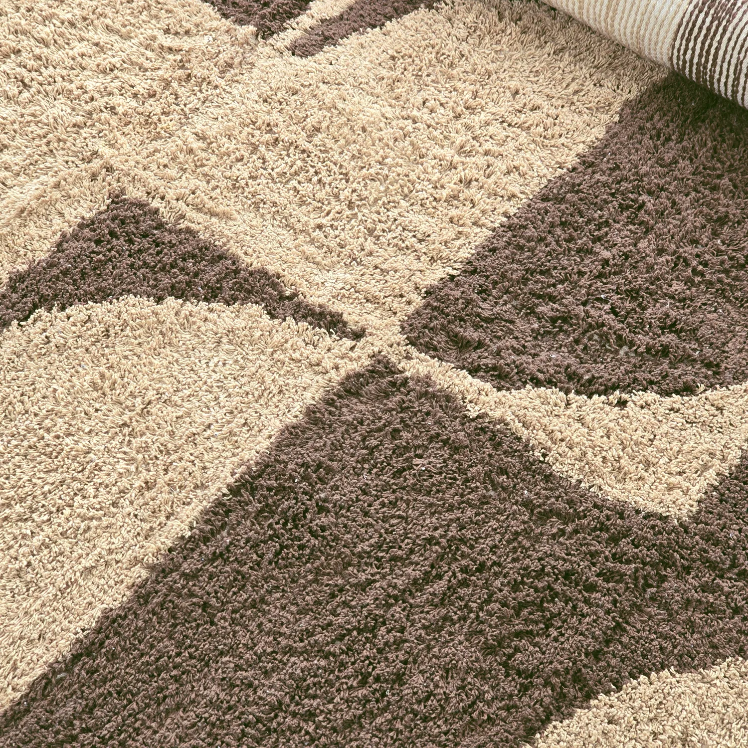Ryijymatot - Siberia Natural Cotton Shaggy (beige/ruskea)