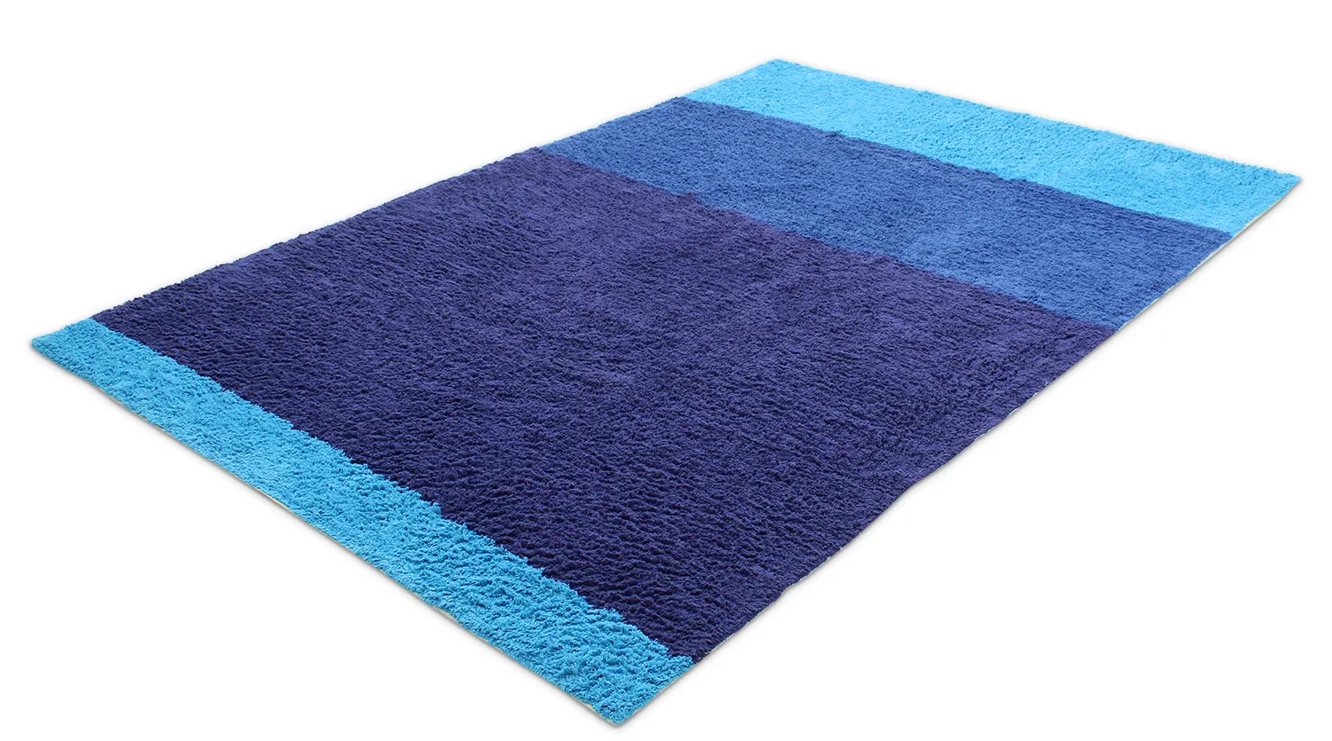Ryijymatot - Taro Natural Cotton Shaggy (sininen)