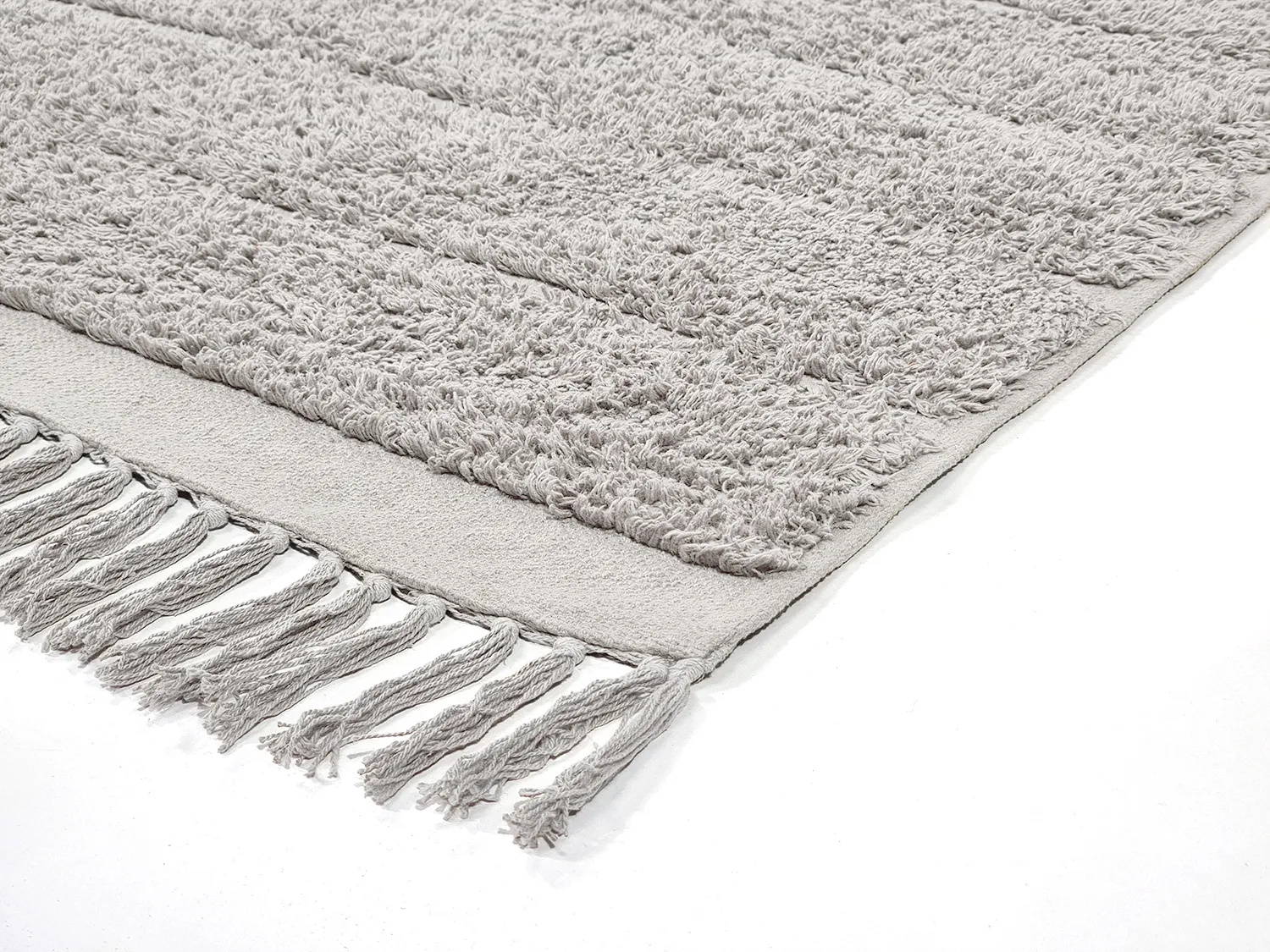 Ryijymatot - Willow Natural Cotton Shaggy (greige)