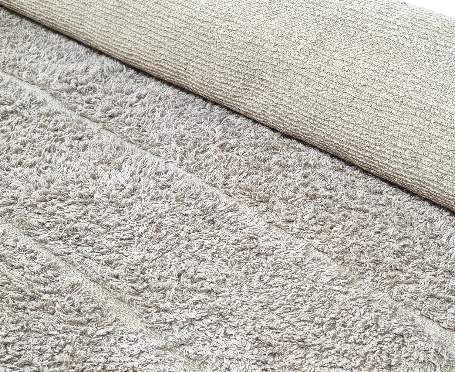 Pyöreä matot - Willow Natural Cotton Shaggy (greige)