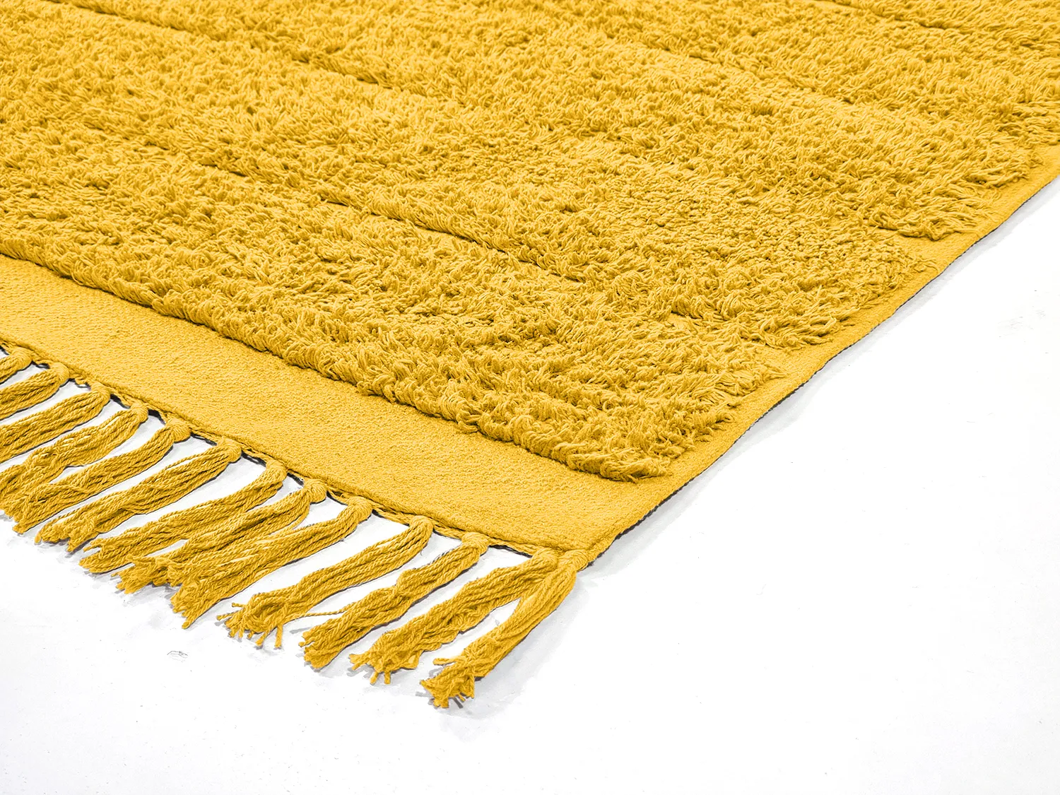 Ryijymatot - Willow Natural Cotton Shaggy (keltainen)