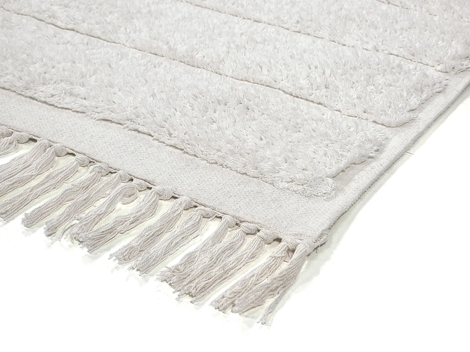 Ryijymatot - Willow Natural Cotton Shaggy (offwhite)