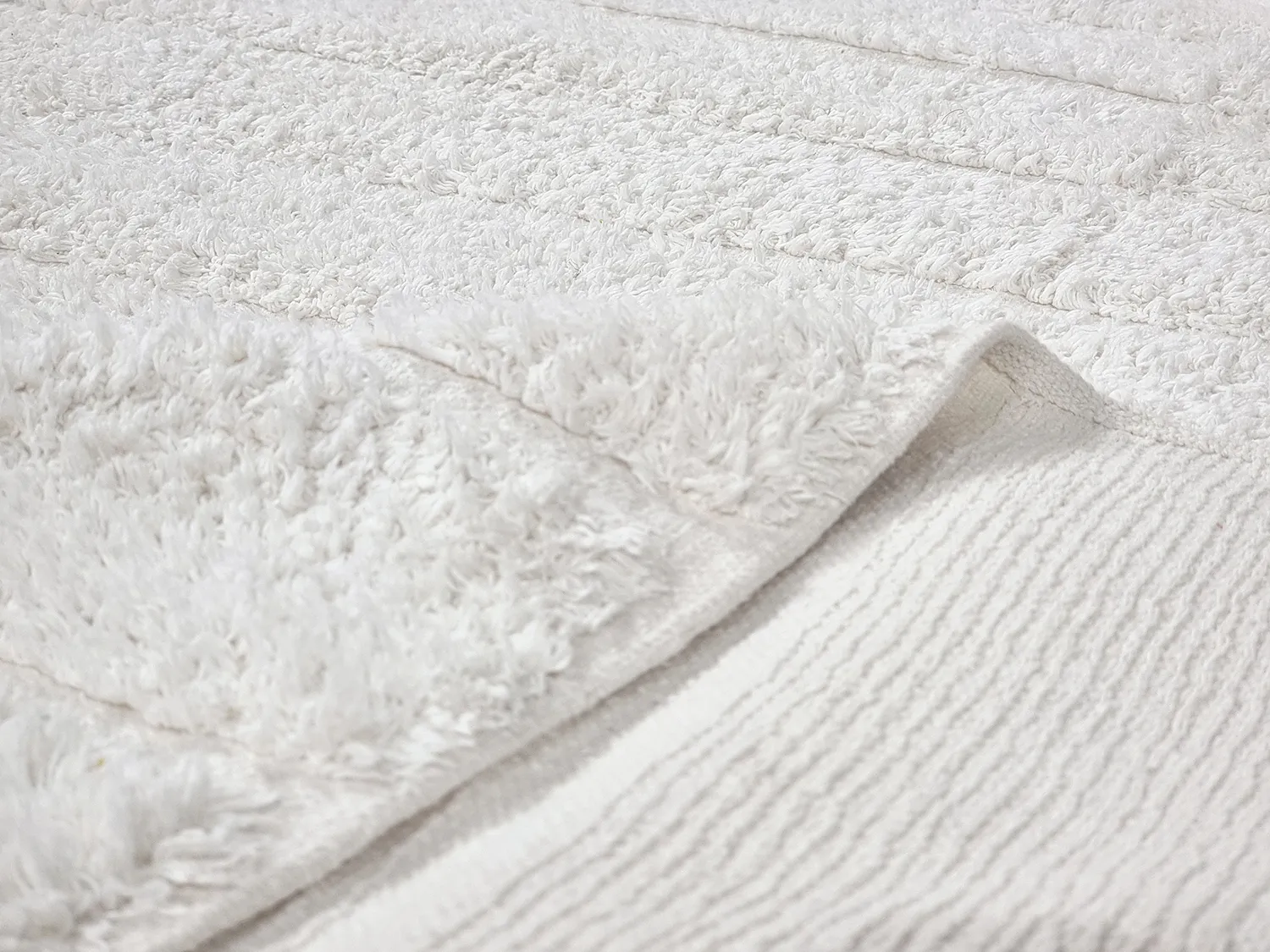 Pyöreä matot - Willow Natural Cotton Shaggy (offwhite)