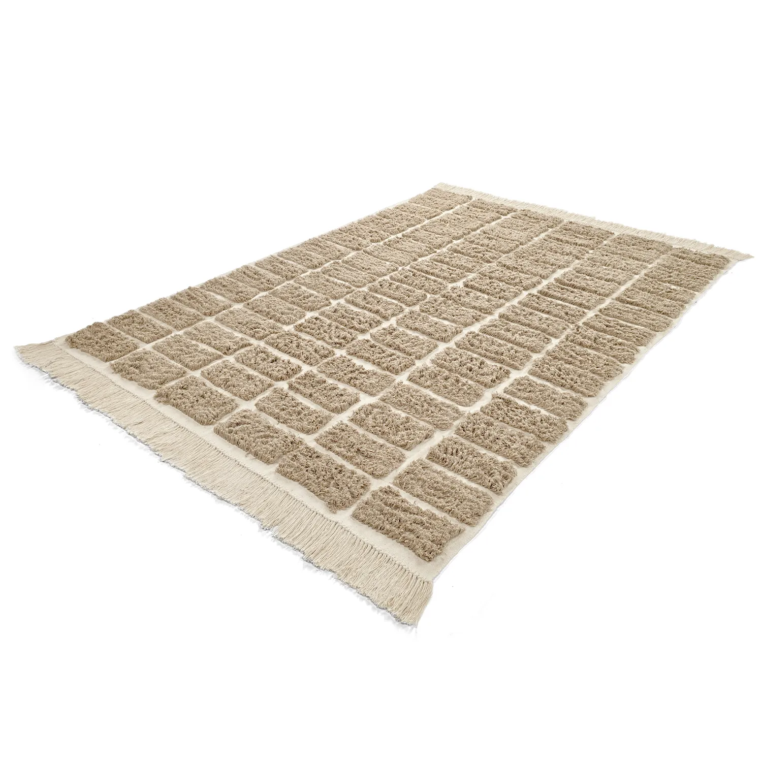 Ryijymatot - Zola Natural Cotton Shaggy (beige)