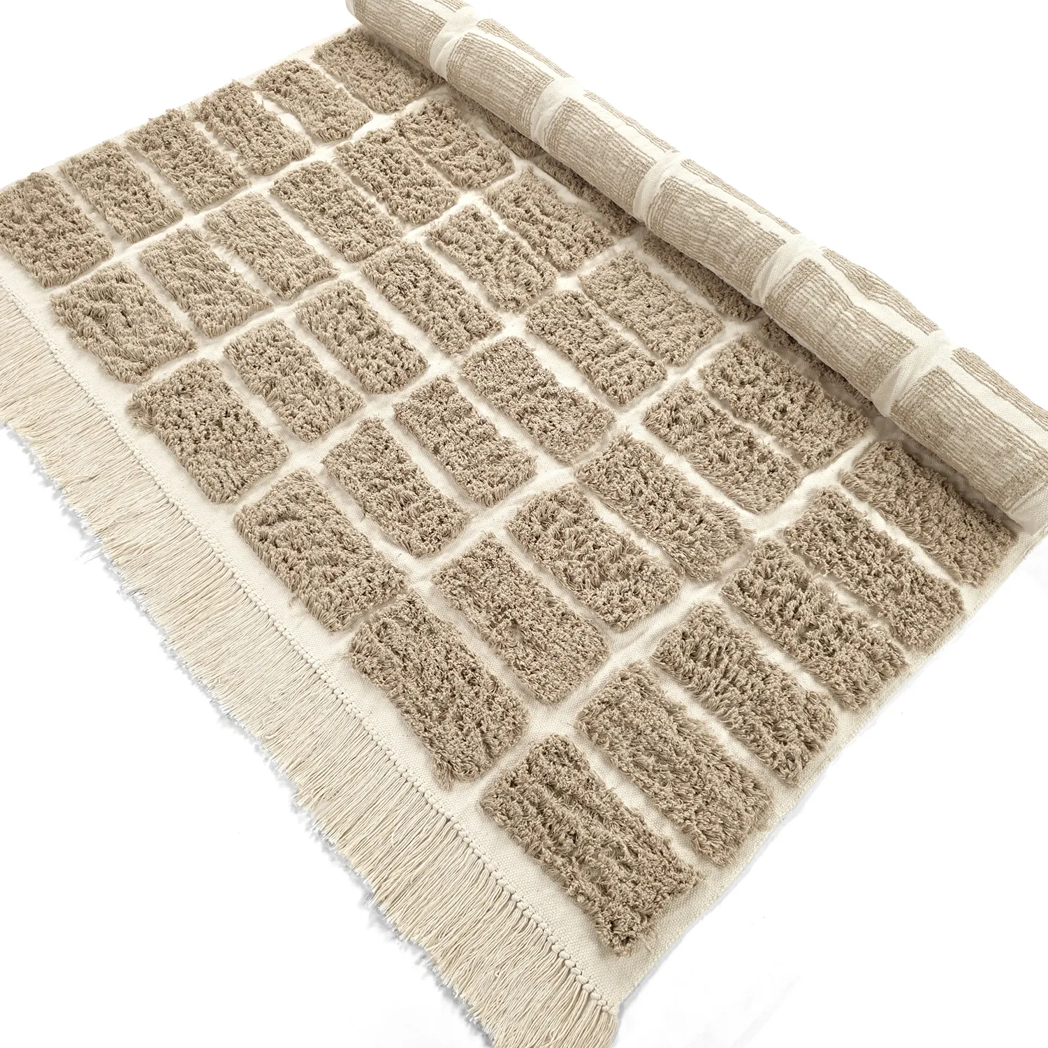 Ryijymatot - Zola Natural Cotton Shaggy (beige)