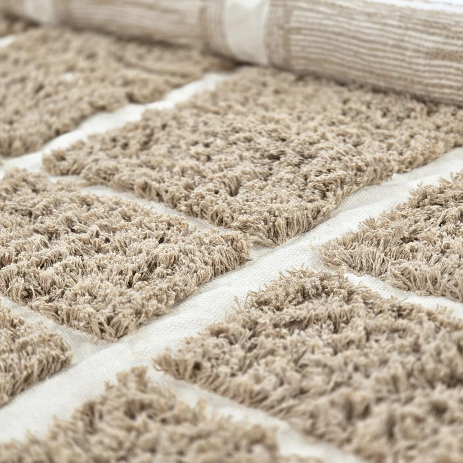 Pyöreät matot - Zola Natural Cotton Shaggy (beige)